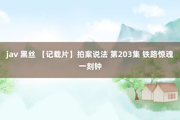 jav 黑丝 【记载片】拍案说法 第203集 铁路惊魂一刻钟